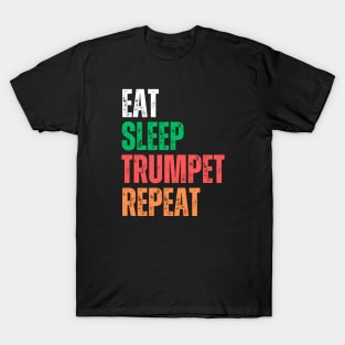 Vintage Eat Sleep Trumpet Repeat T-Shirt